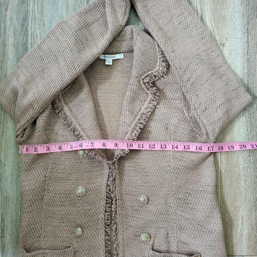 Chico's Women's Fringed Blazer Jacket - Picture 12 of 16